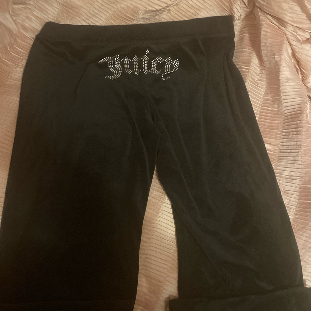 Juicy Couture Black Velour Kids Joggers
